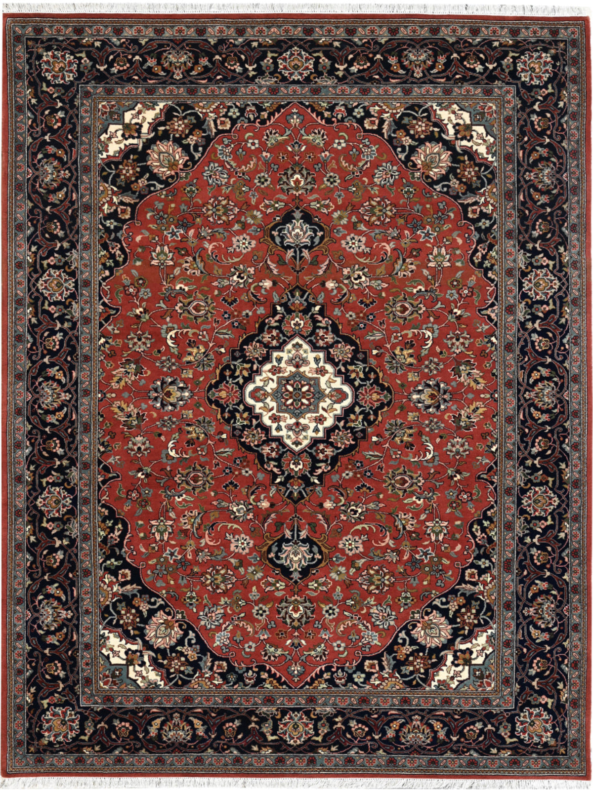 Darbar Layla nz wool rug in blue tones