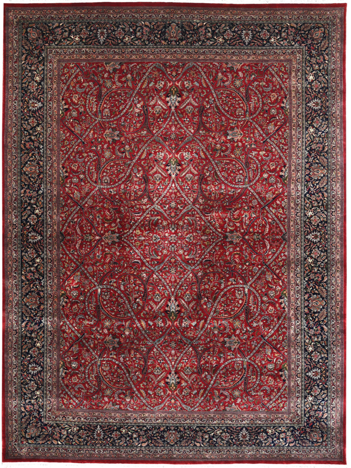 Darbar Mahroosh nz wool rug in red tones