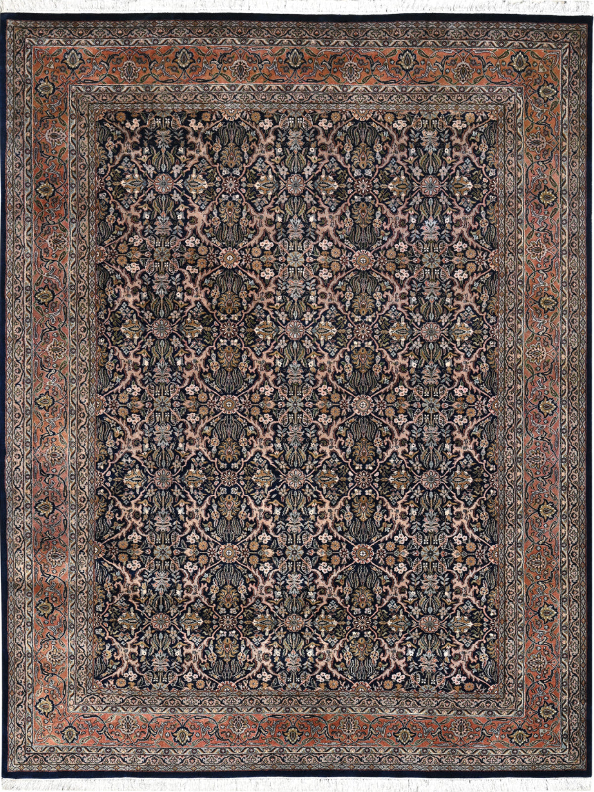 Darbar Mira nz wool rug in green tones