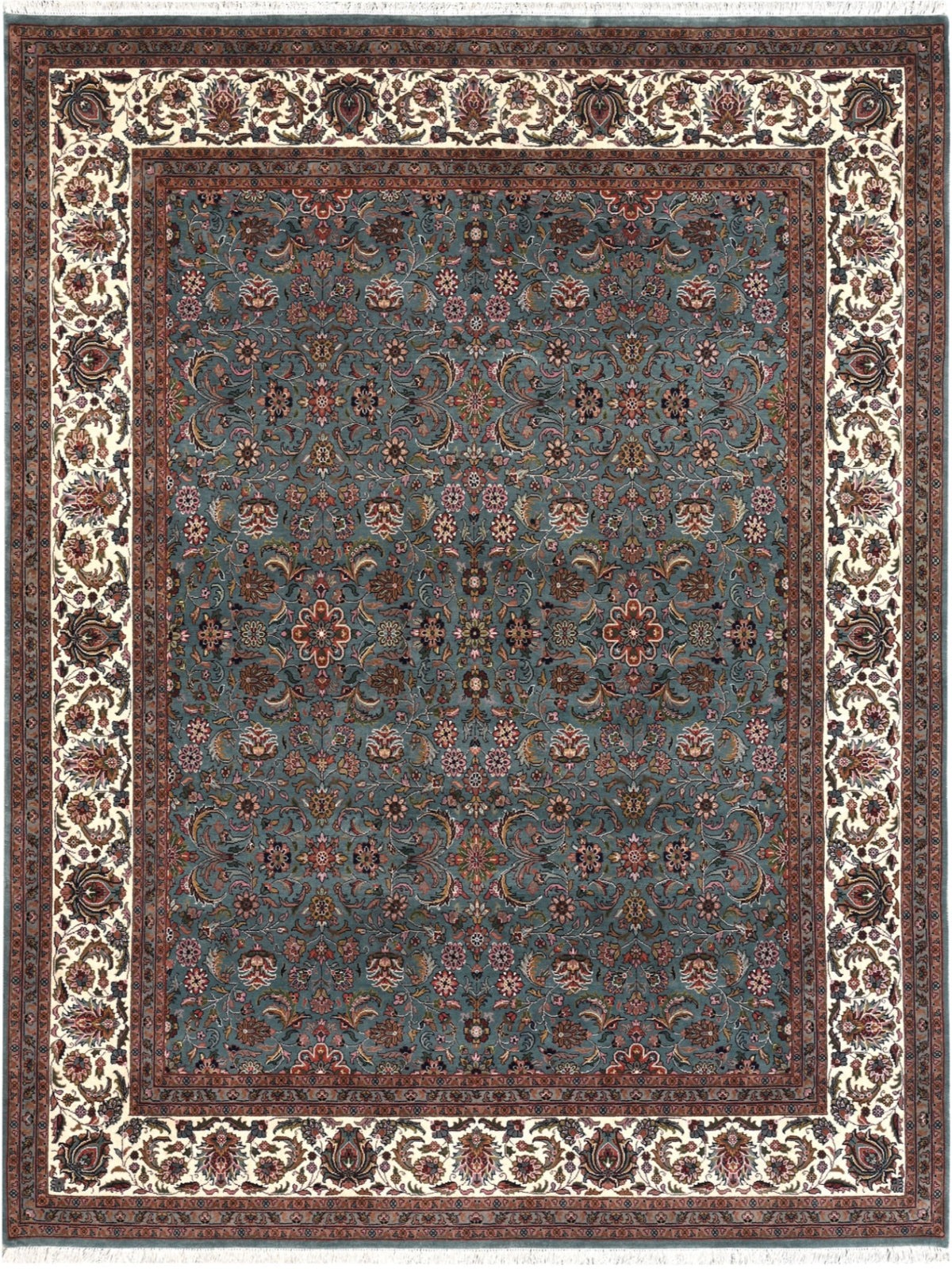 Darbar Talia nz wool rug in green tones
