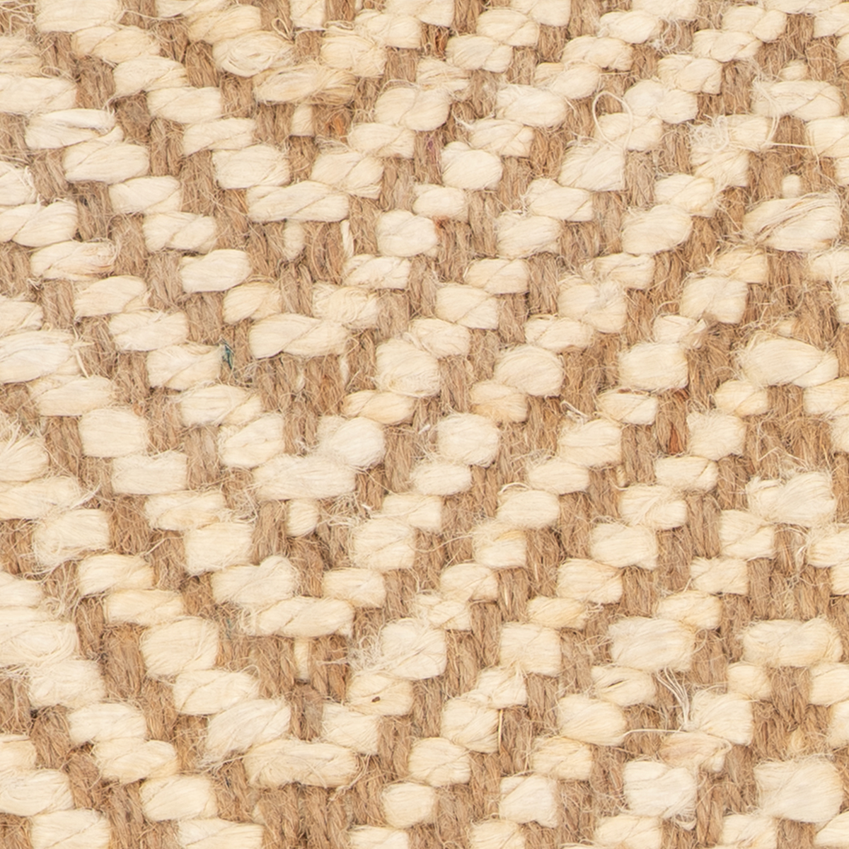 Desert Chevron close-up showing the jute weave and geometric motif