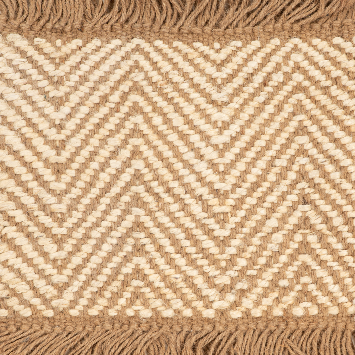 Desert Chevron jute rug in brown tones