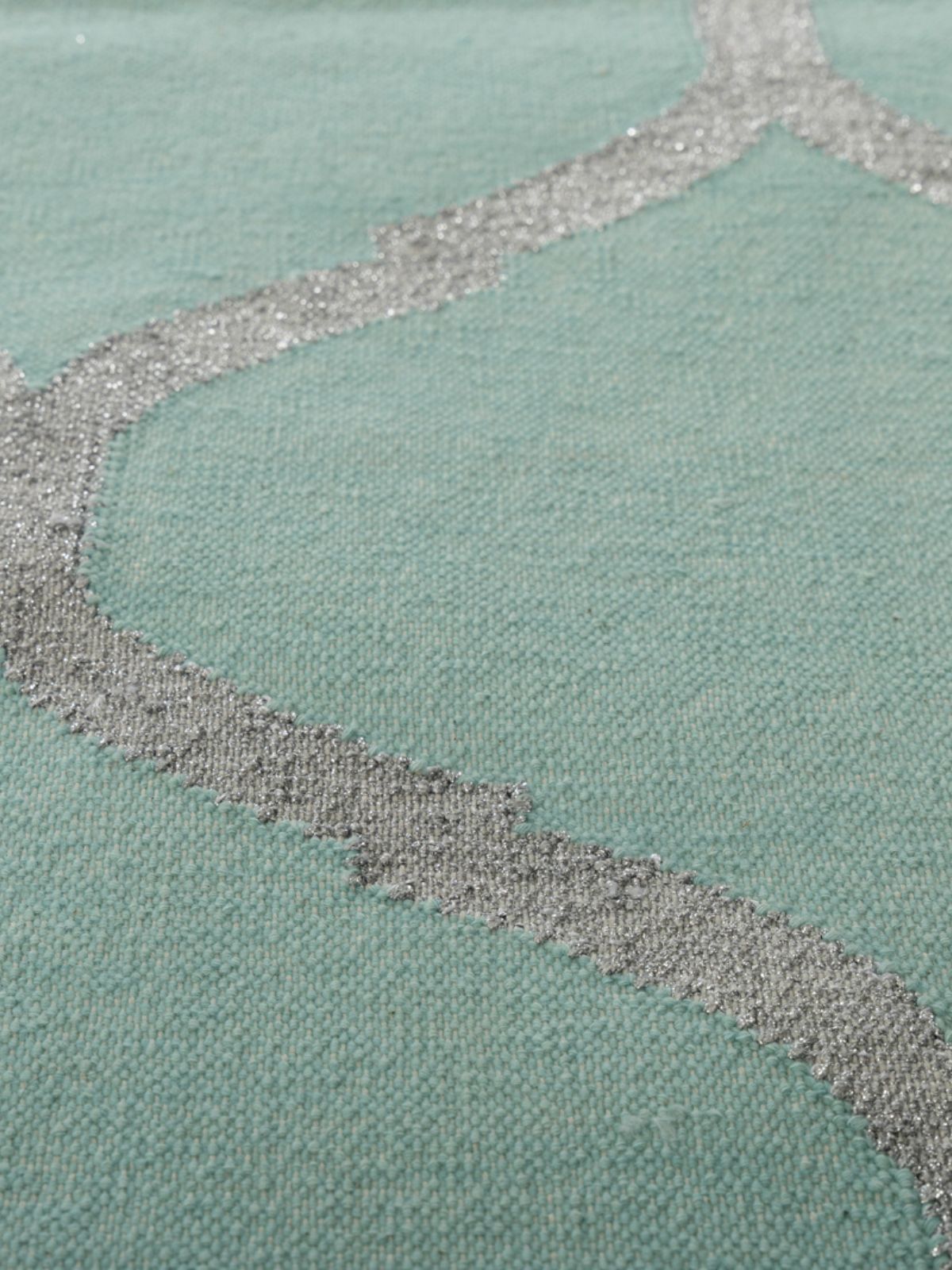 Dream Ogee Rug-Teal - additional product view showing the wool rug
