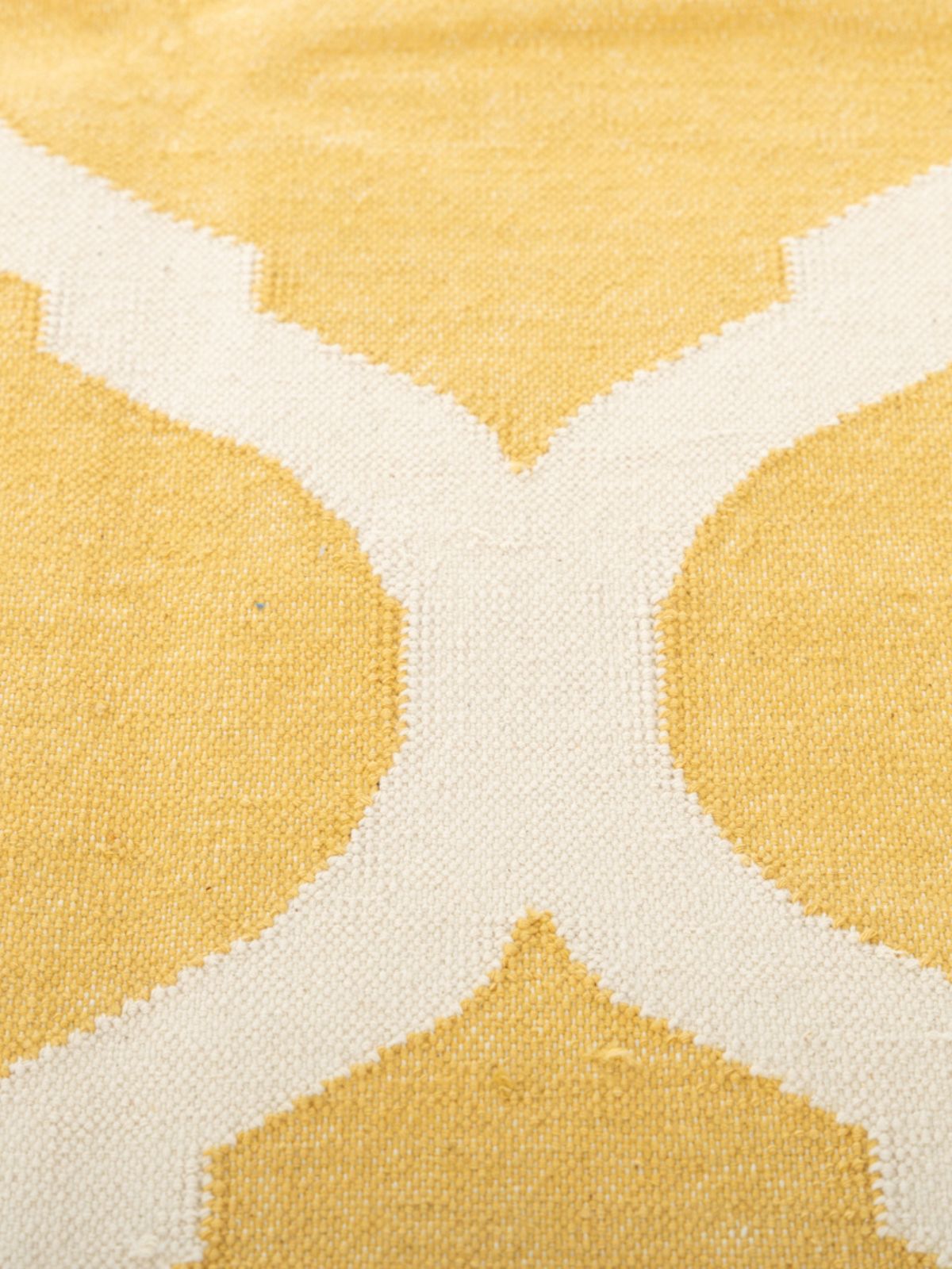 Dream Ogee Rug-Yellow - additional product view showing the wool rug
