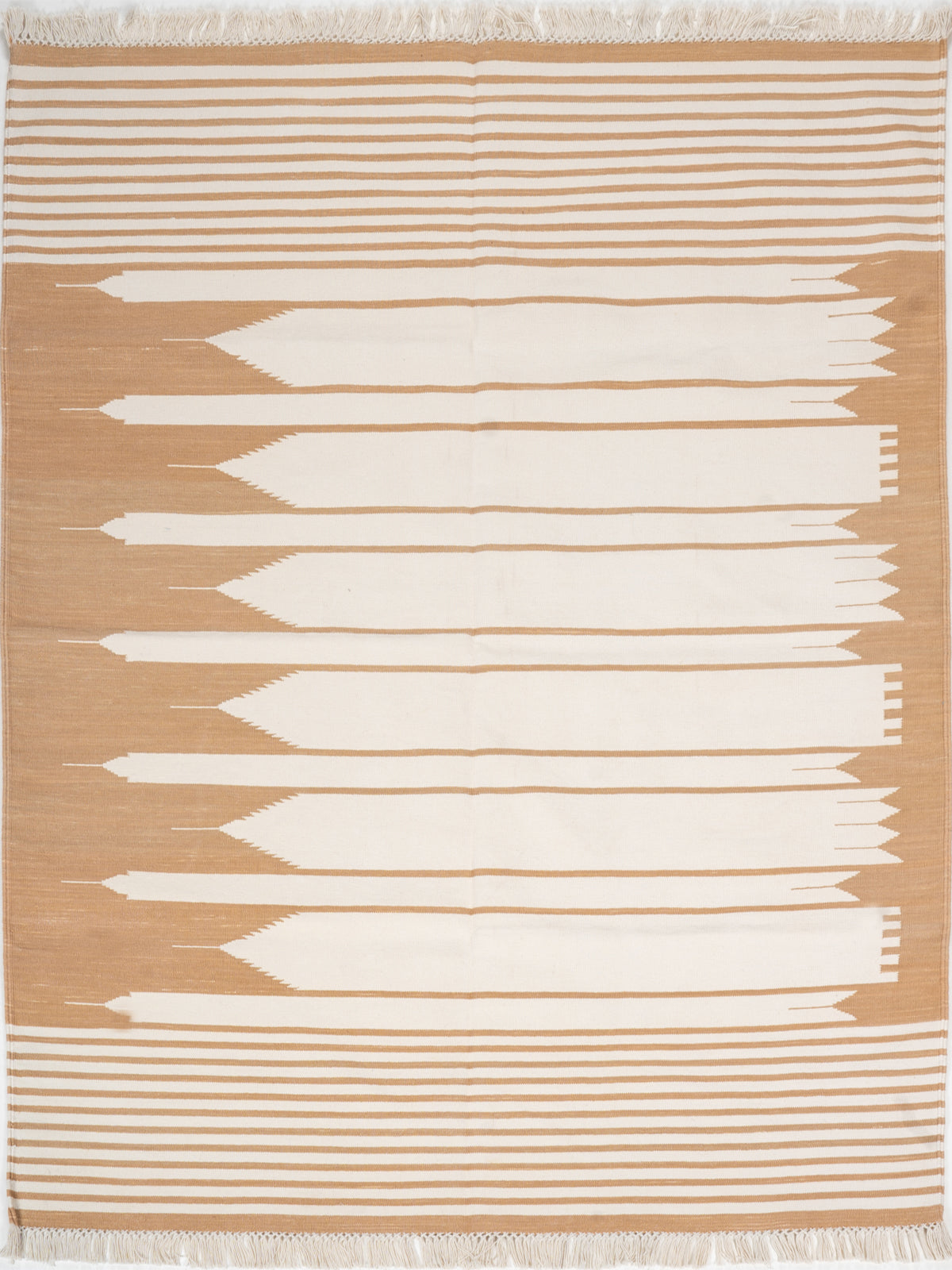 Dusky Arrows Flatweave Rug cotton rug in grey tones