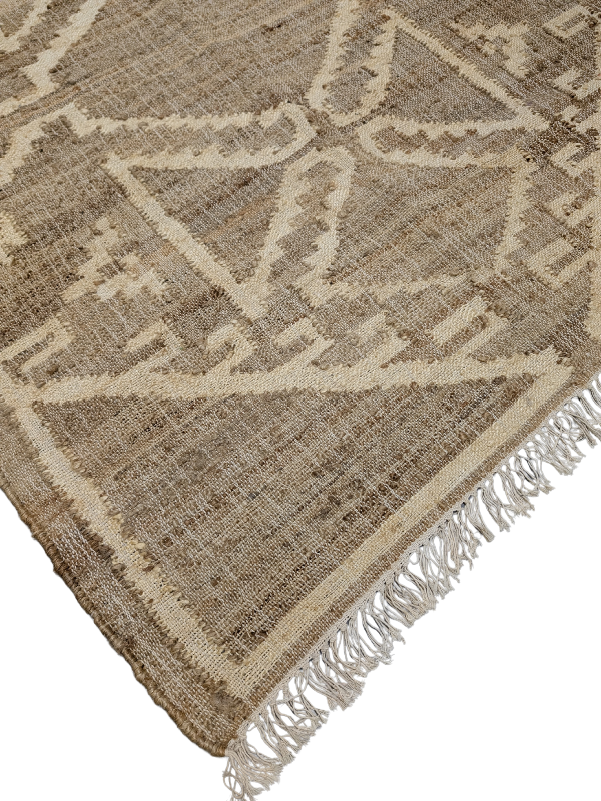 Echoes of the Past close-up showing the cotton weave and traditional motif