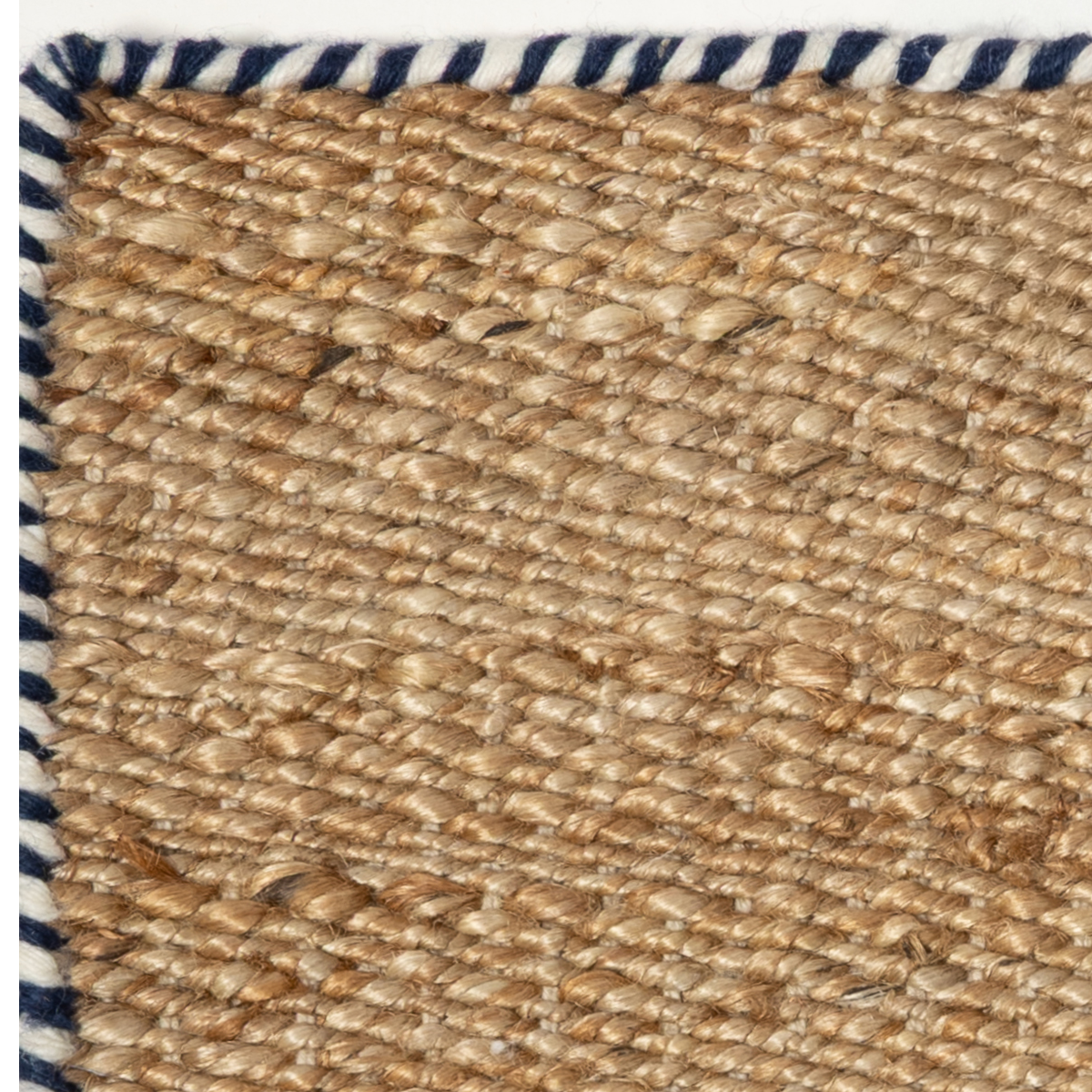 Edge - Coastal Ink close-up showing the jute weave and surface texture