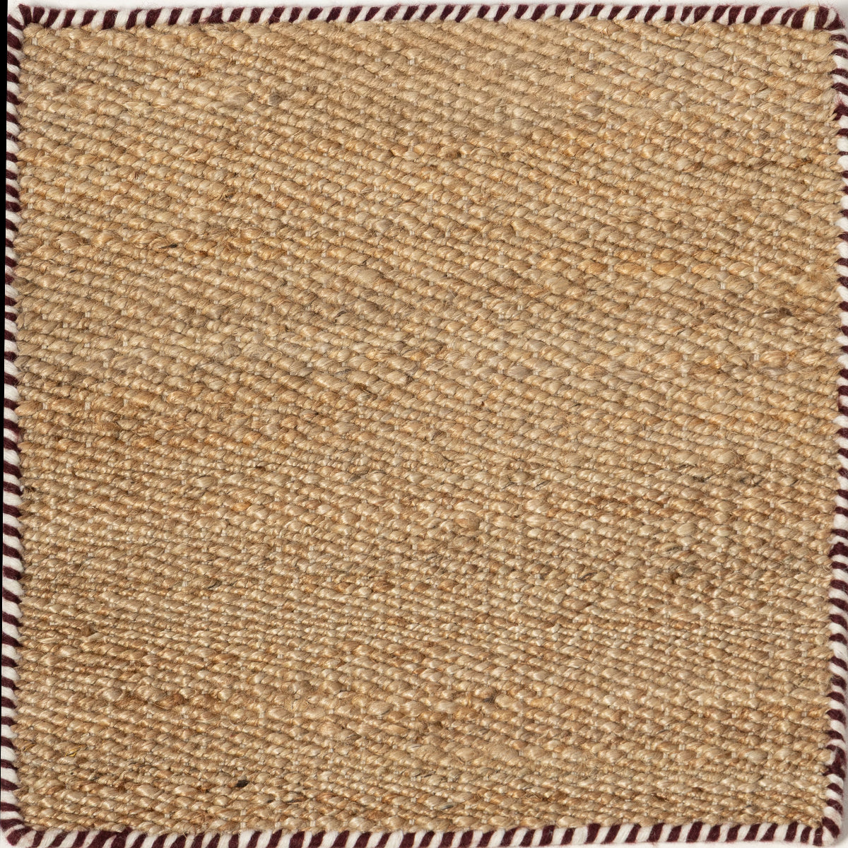 Edge - Earthen Rouge jute rug in red tones