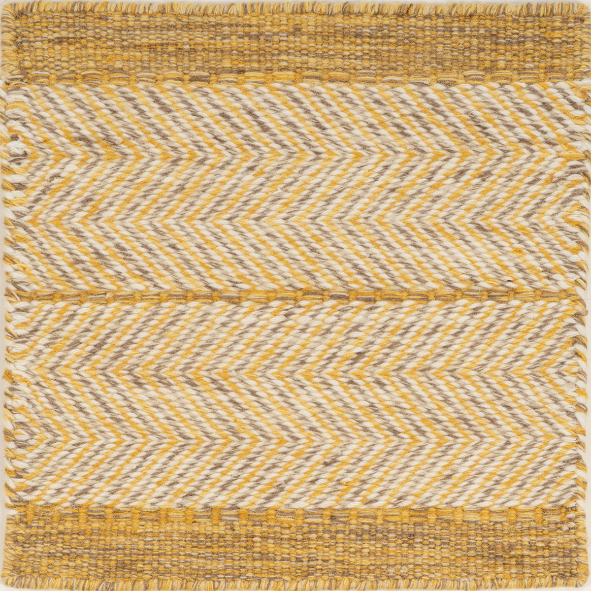 Eira : Amber Glow wool rug in yellow tones