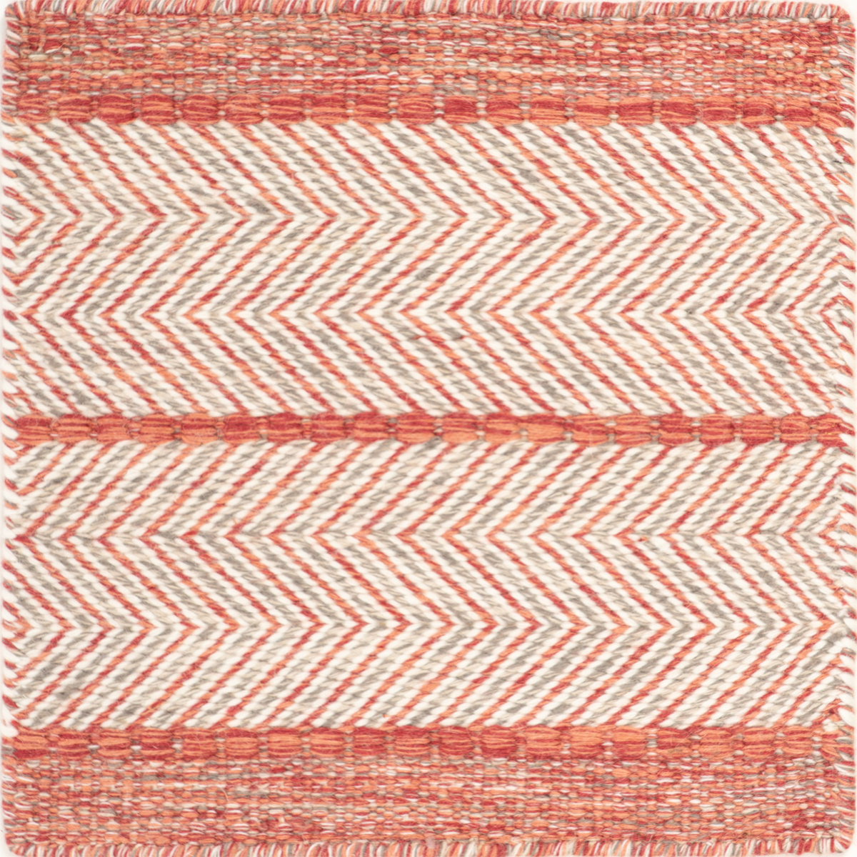 Eira : Scarlet Dawn wool rug in red tones