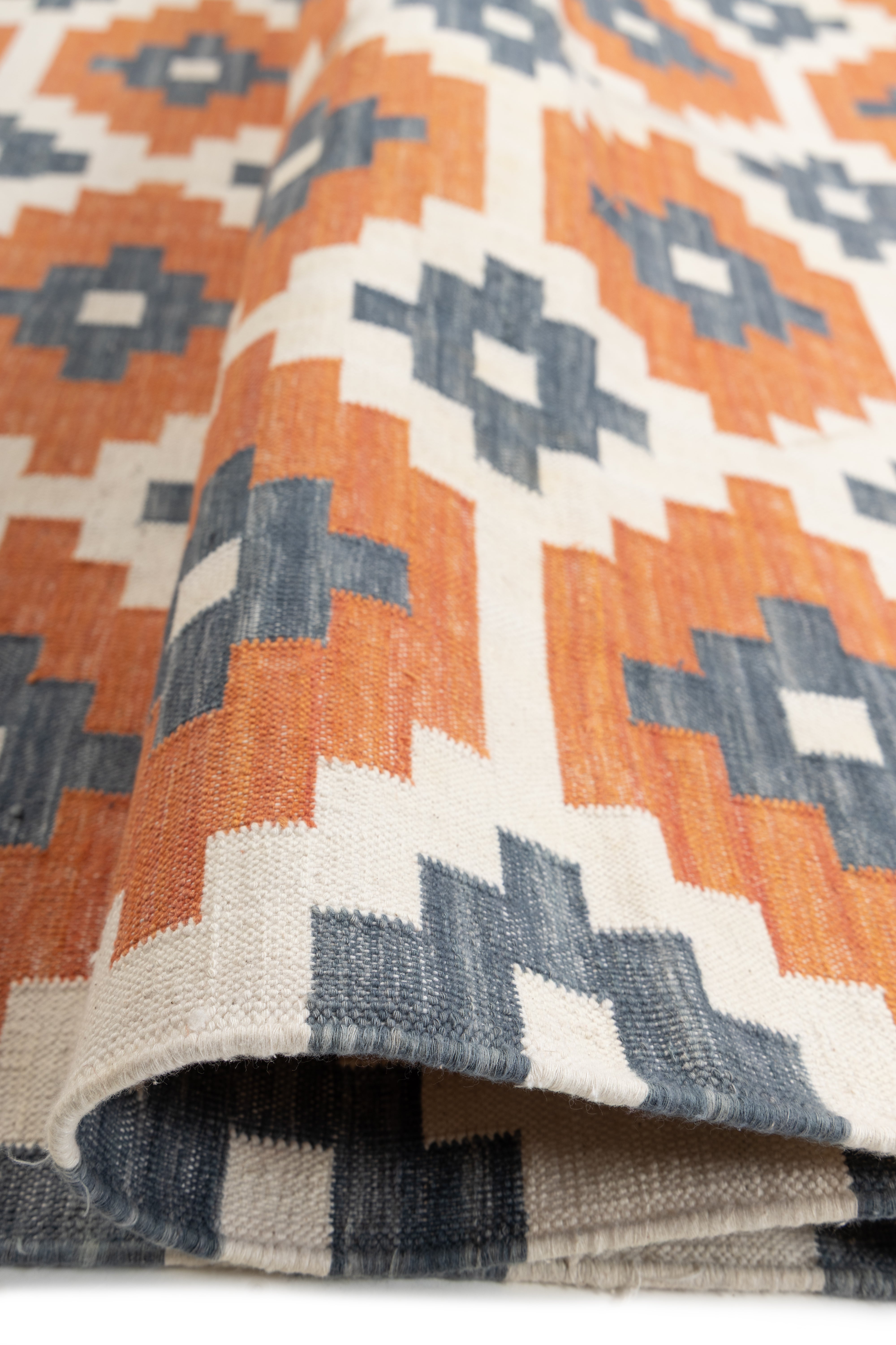 Ember Echo Kilim Rug - additional product view showing the cotton rug