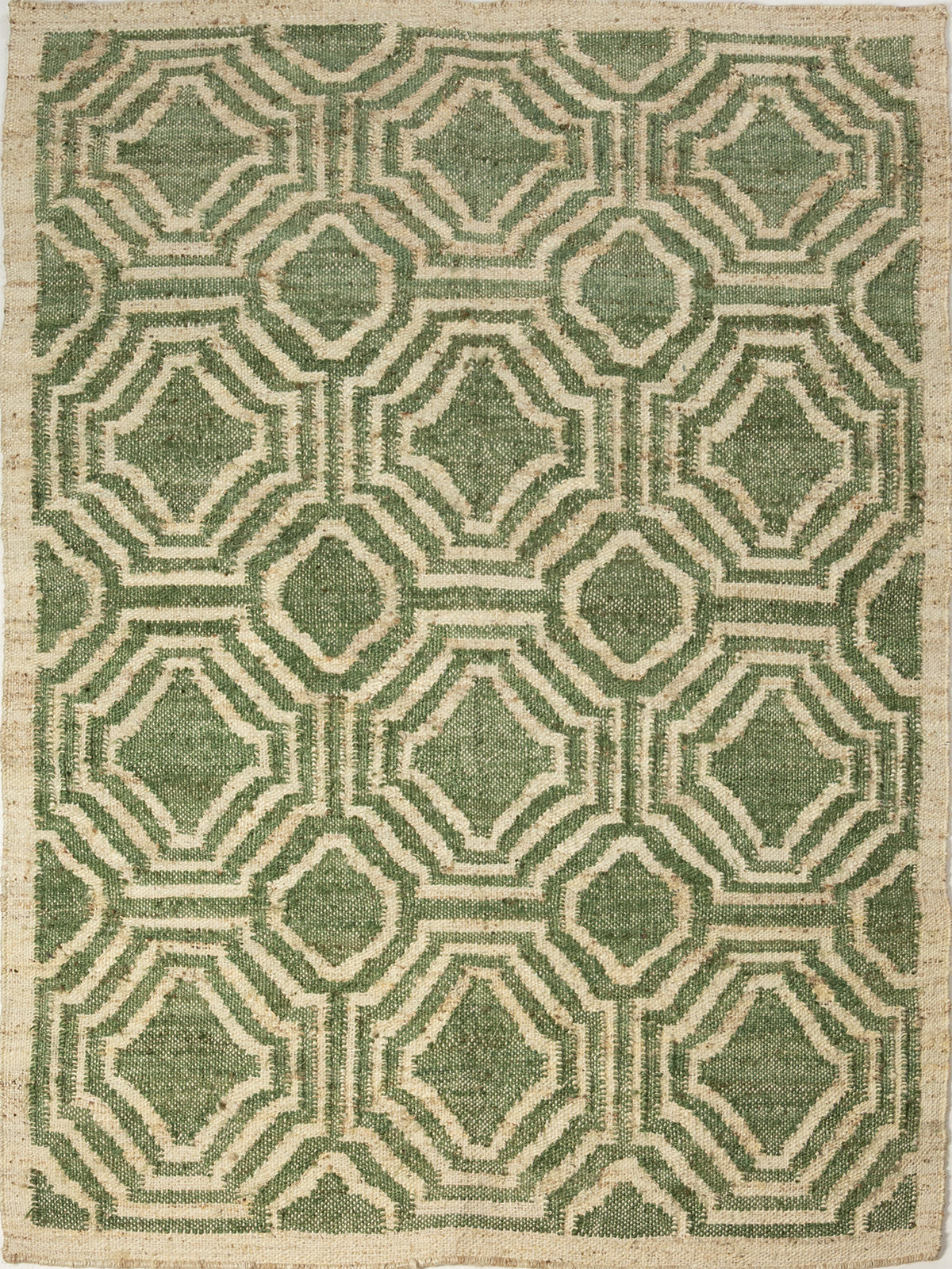 Emerald Trellis Jute Rug jute rug in green tones