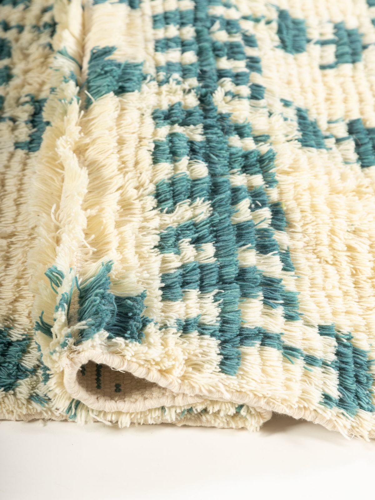 Emerald Weave Wool Rug - texture detail showing wool surface