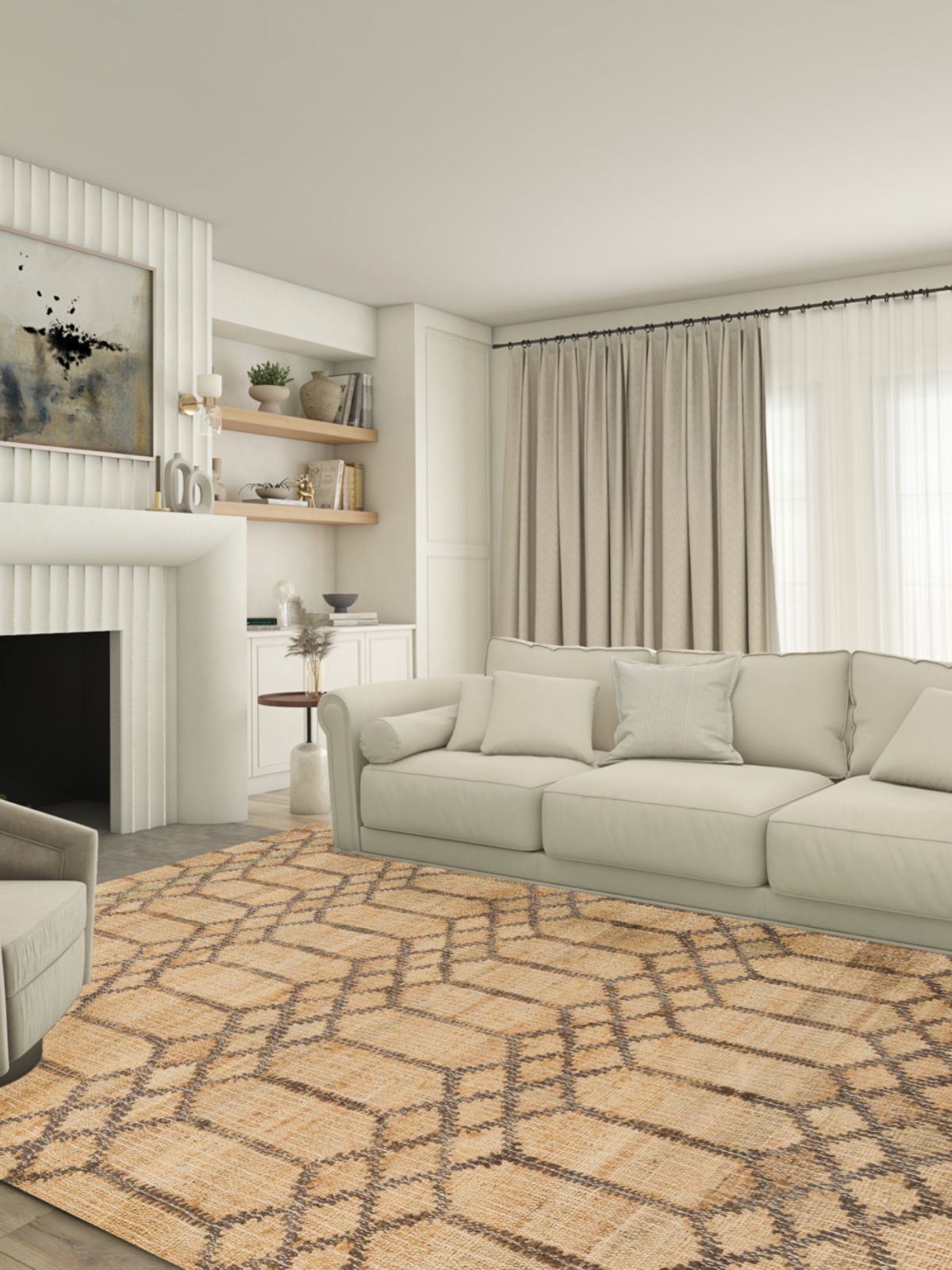 GeoCraft cotton Jute Rug - additional product view showing the cotton-jute rug