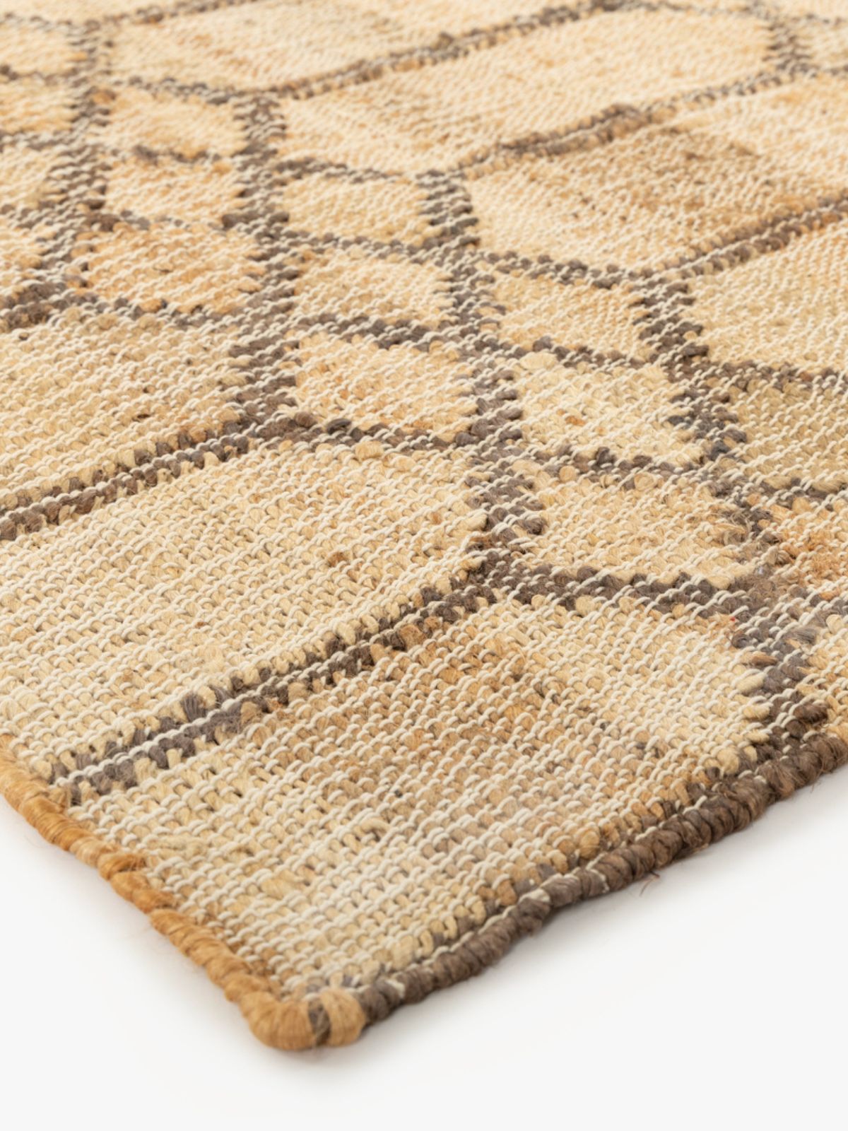 GeoCraft cotton Jute Rug close-up showing the cotton-jute weave and geometric motif