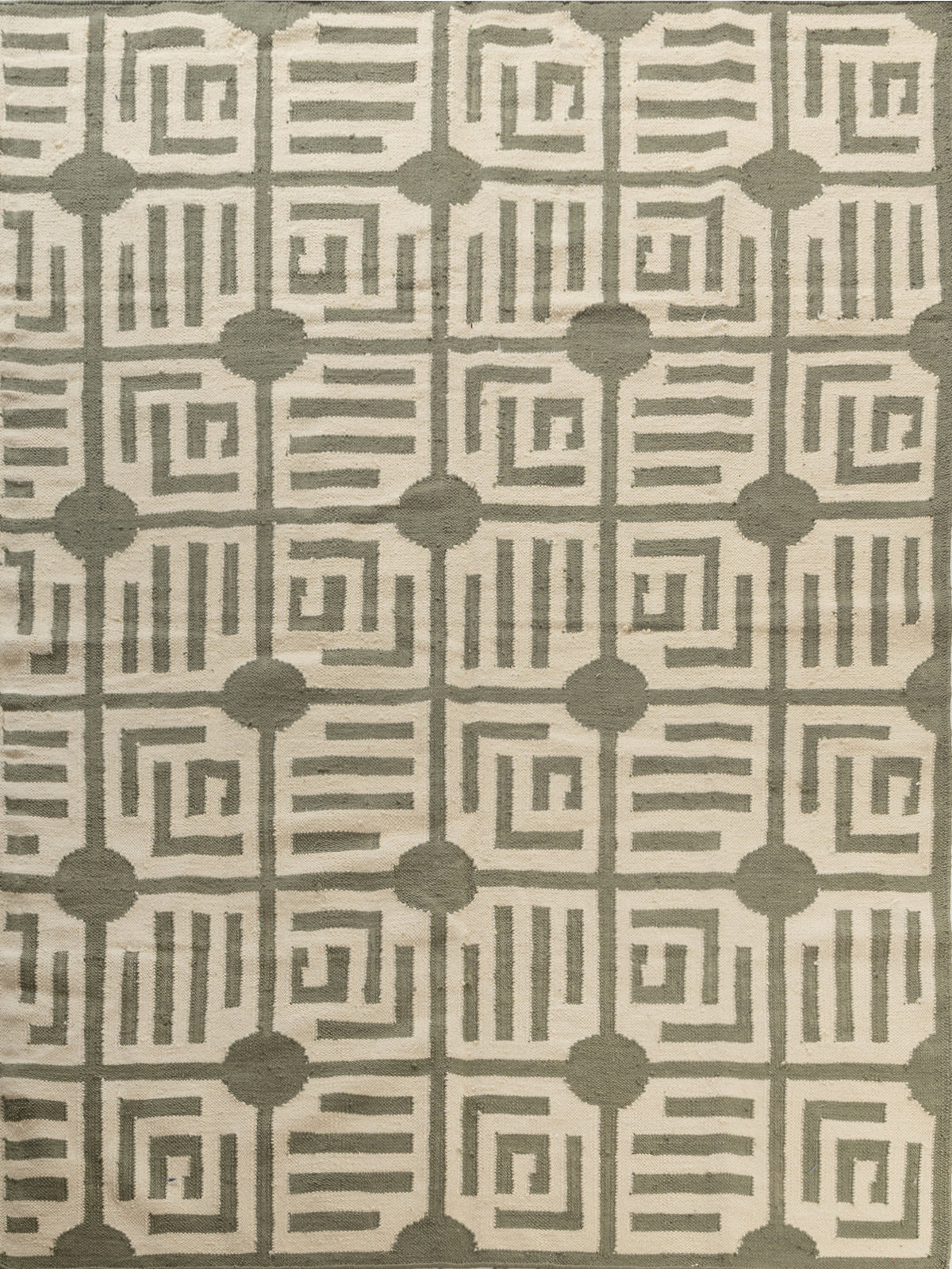 GeoEssence Wool Flatweave Rug wool rug in neutral tones