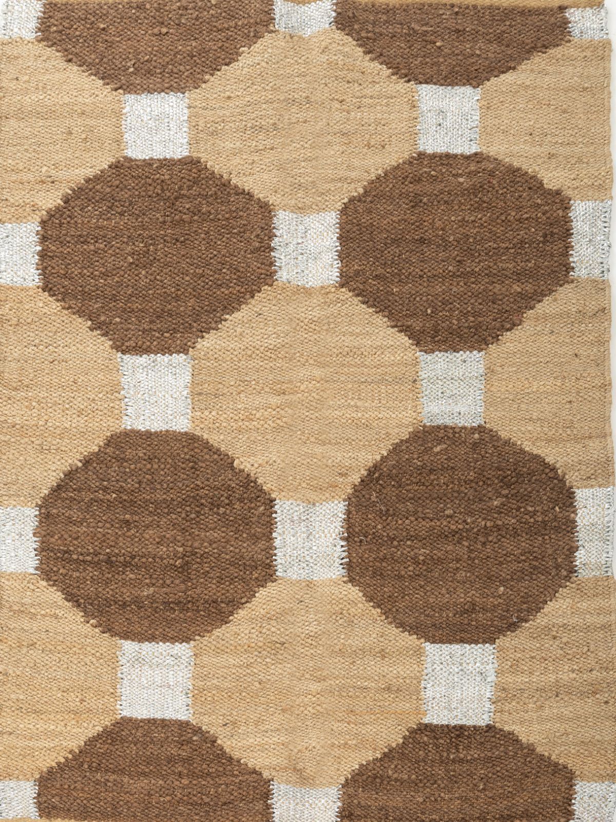 Geoweave Jute Rug-Monochrome jute rug in multicoloured tones