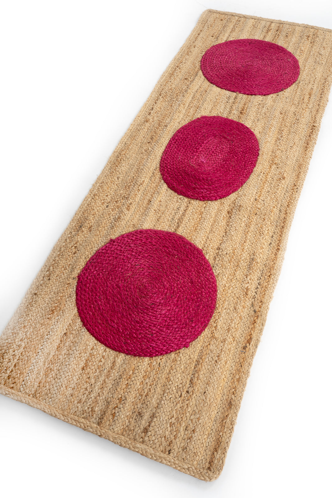 Gweru braided runner rug - cotton runner laid in a hallway view