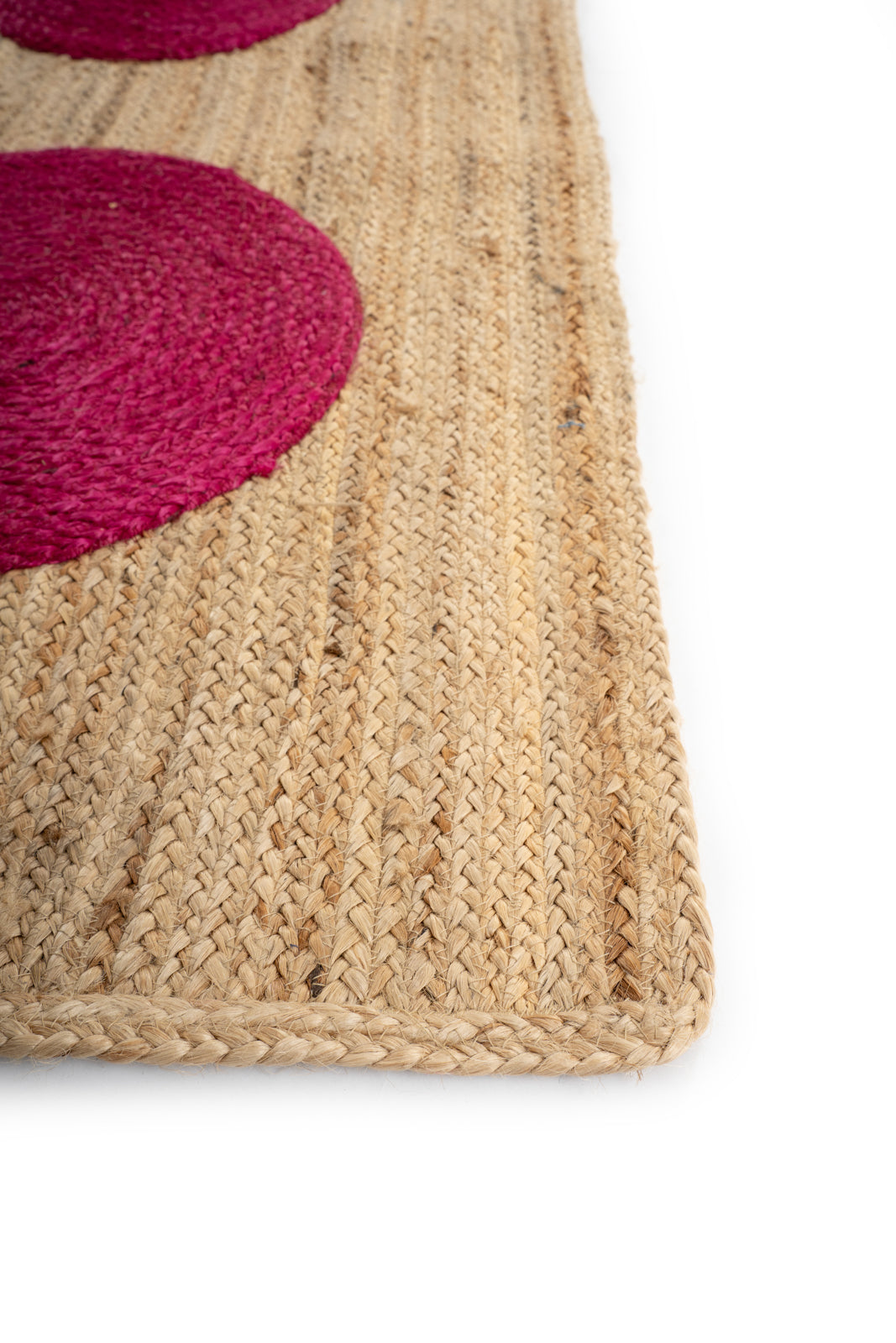 Gweru braided runner rug detail showing edge binding and cotton finishing of the runner
