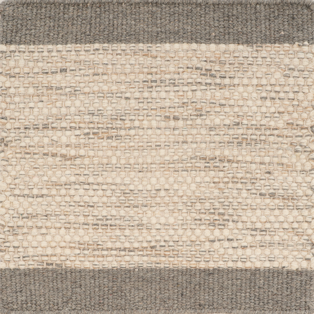 Hearth : Stone Weave wool rug in grey tones