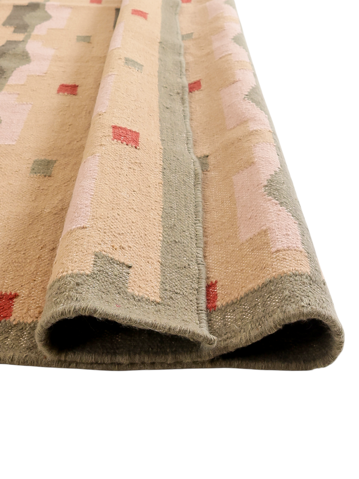 Horizon Flatweave Rug - texture detail showing wool surface