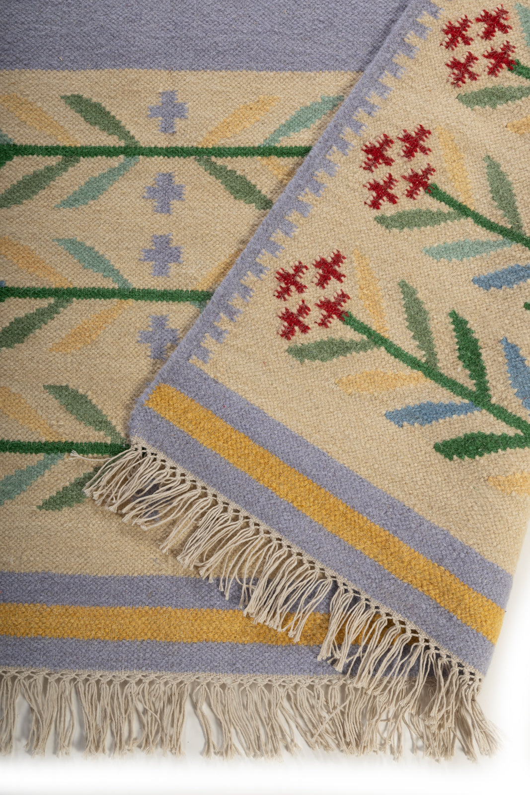 Hushed Grove Rug detail showing the textured wool surface and finishing