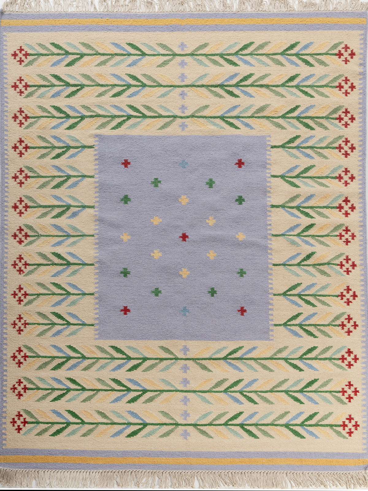 Hushed Grove Rug wool rug in green tones