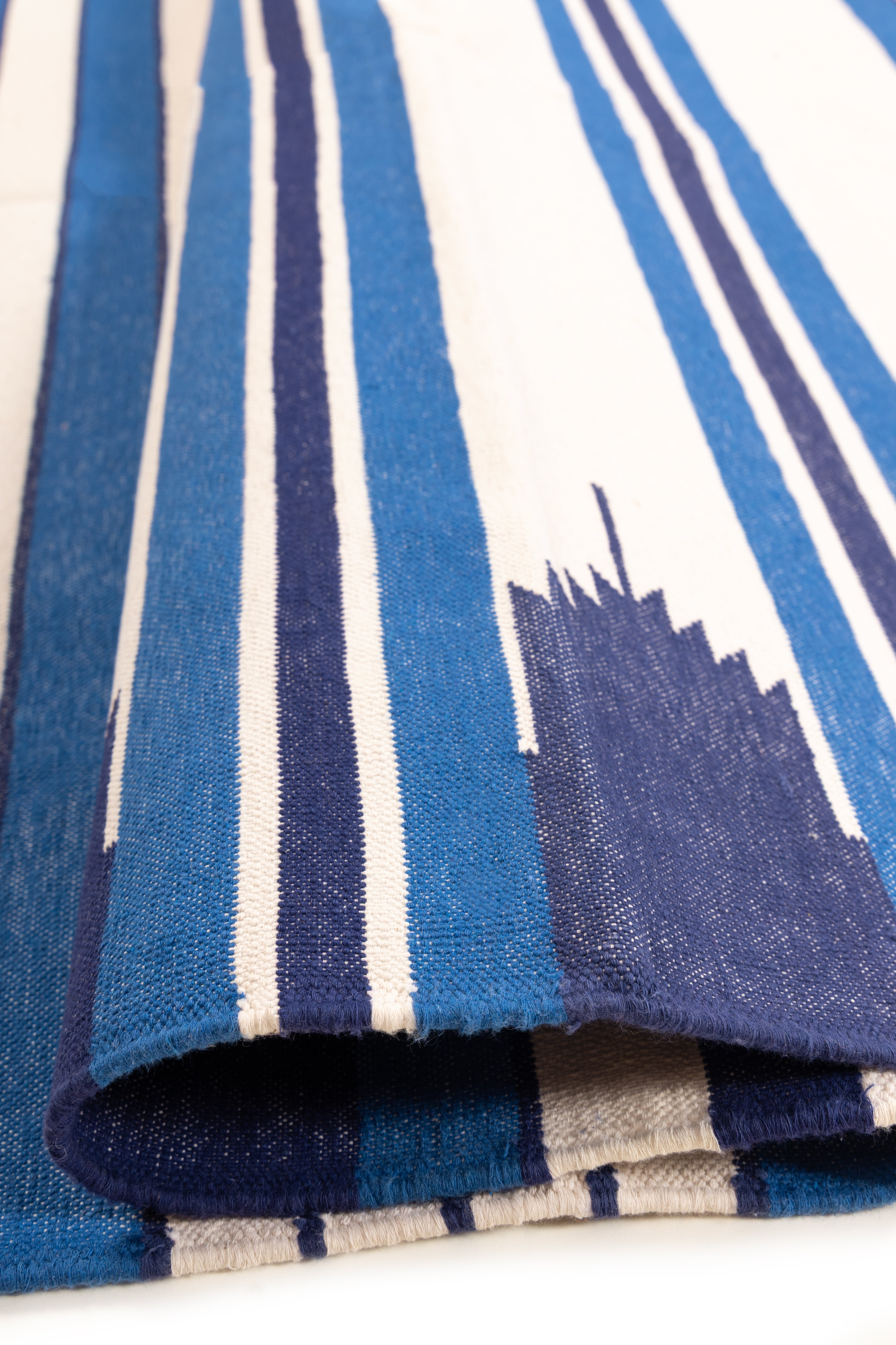 Indigo Breeze Kilim Rug - additional product view showing the cotton rug