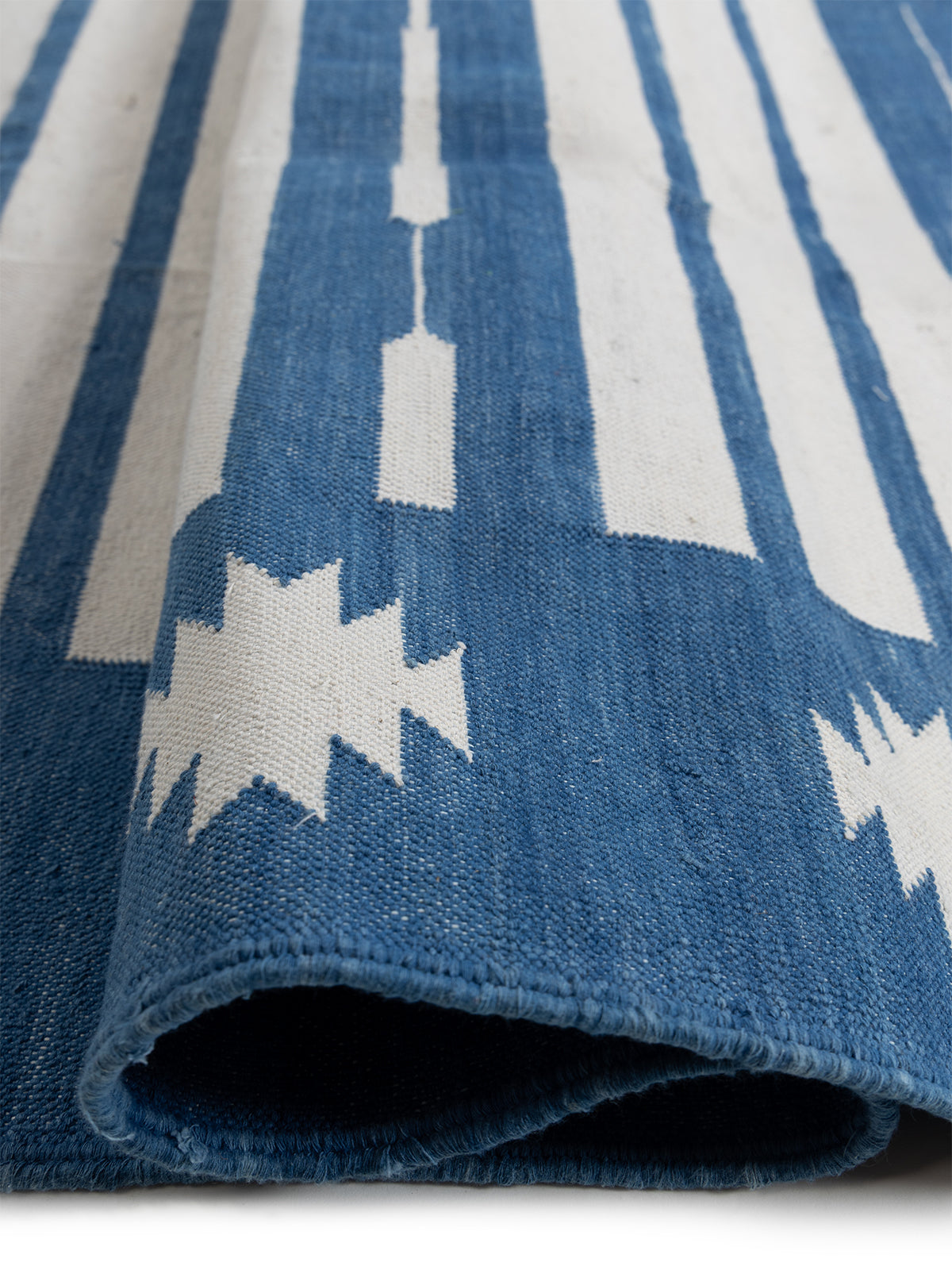 Indigo Horizon - additional product view showing the cotton rug