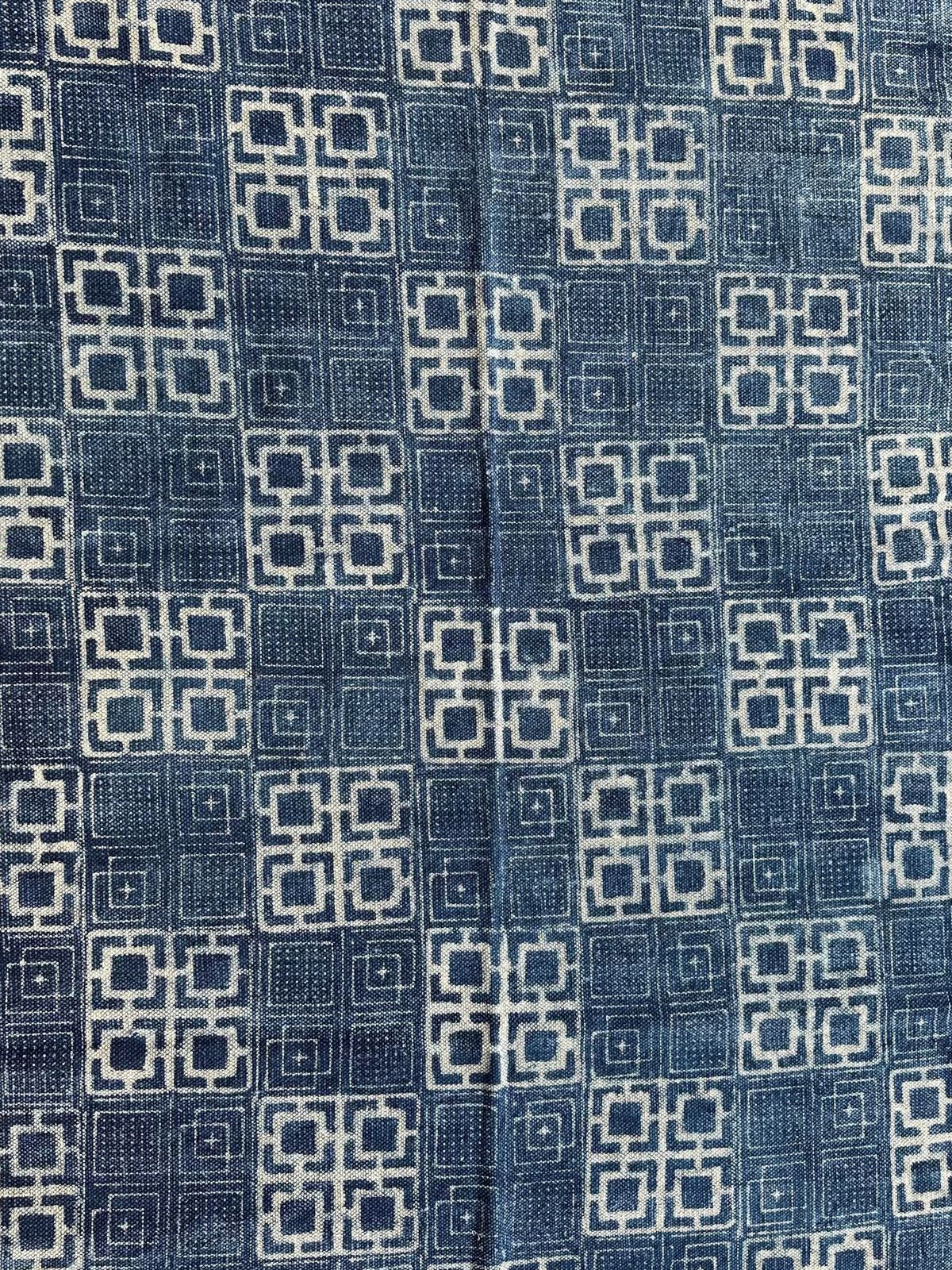 Indigo Symphony cotton flatweave Rug cotton rug in blue tones