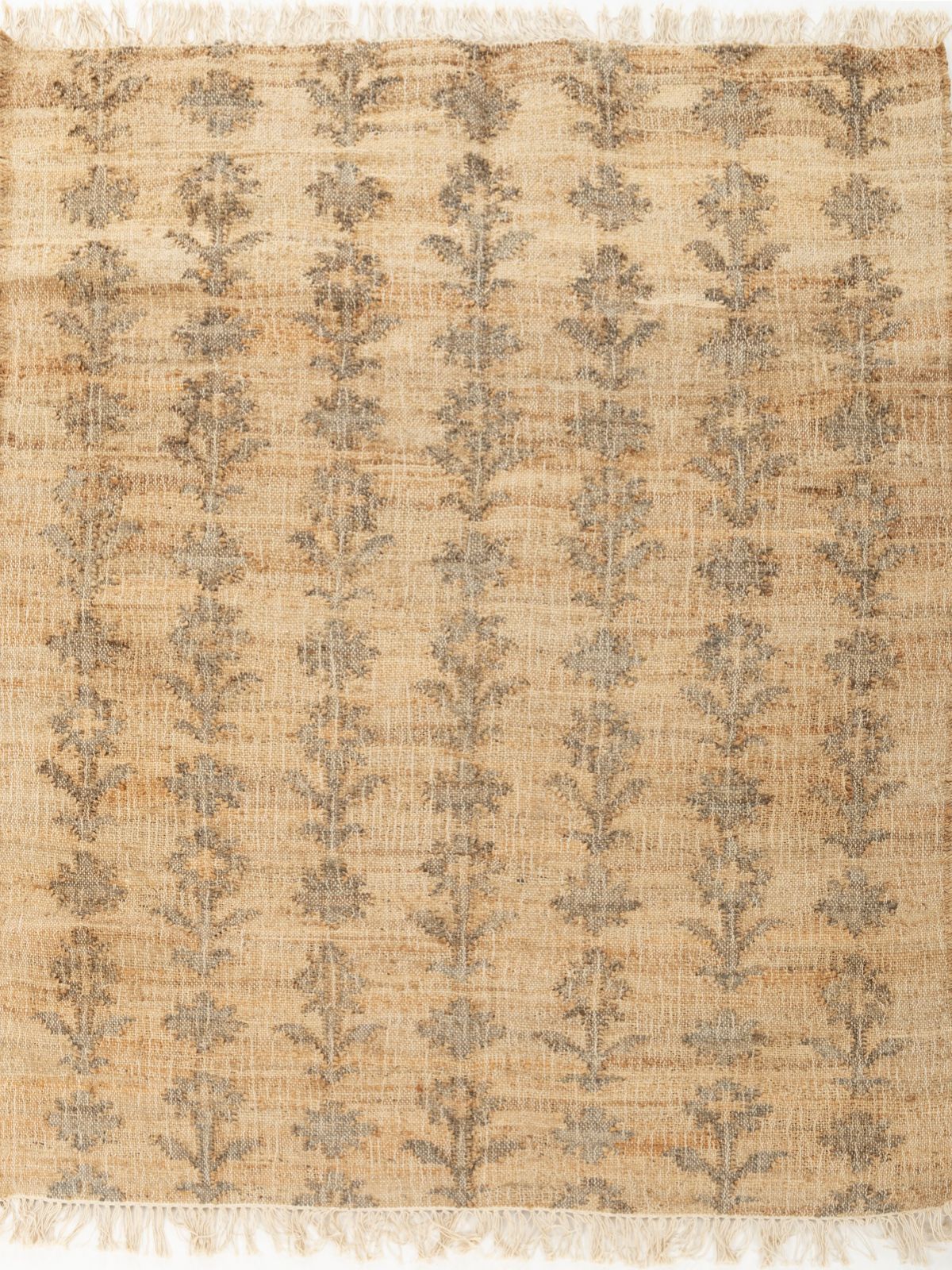 Inked florals Jute Rug jute rug in multicoloured tones