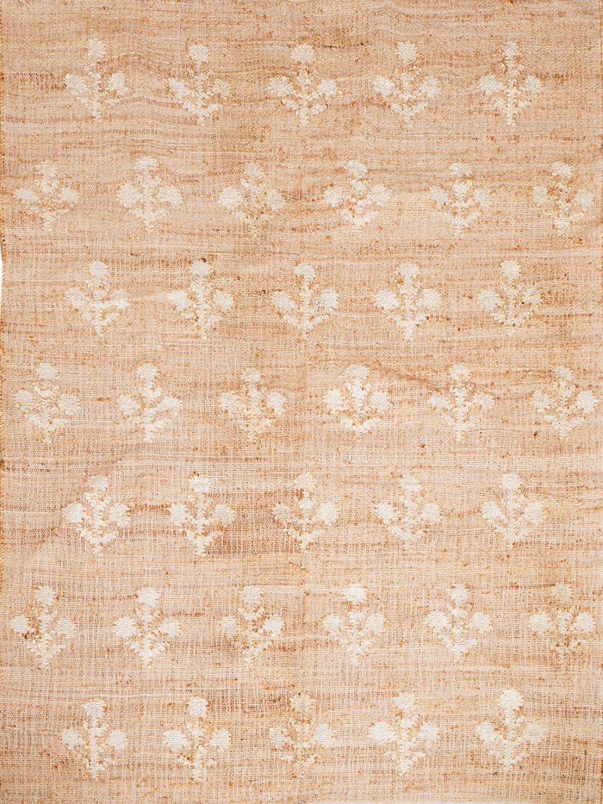 Ivory Blossom Jute Rug jute rug in neutral tones