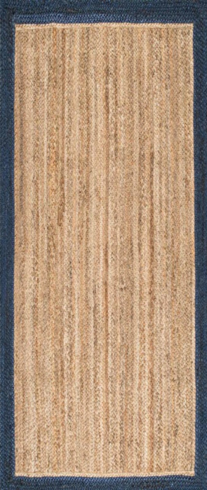 Juba jute bordered area runner-Natural in jute