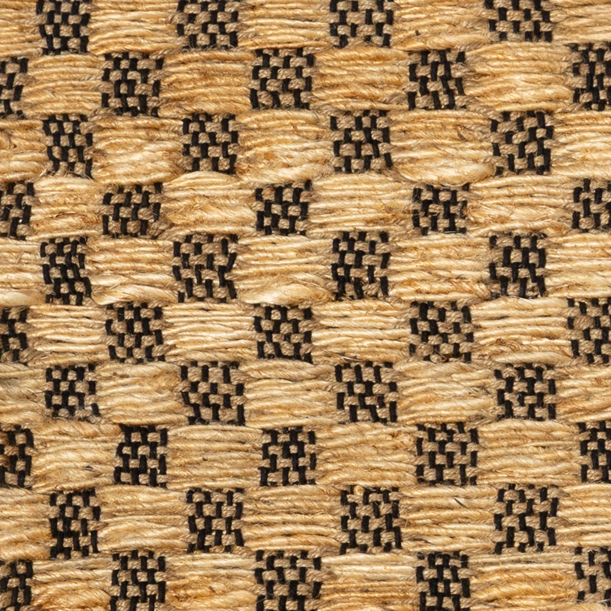 Jute Hollow close-up showing the jute weave and geometric motif