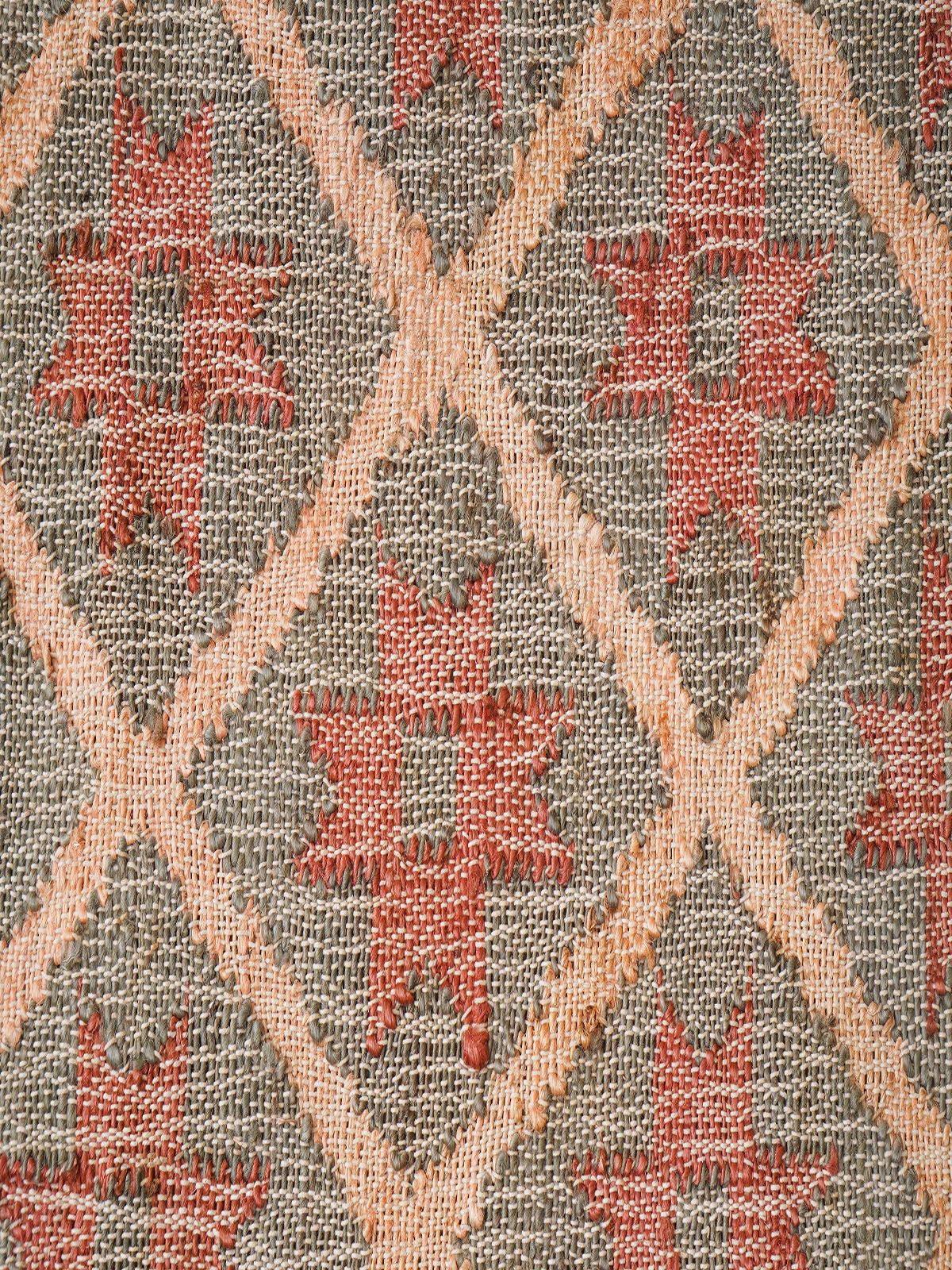 Jute Kilim Ruby Rug close-up showing the jute weave and geometric motif
