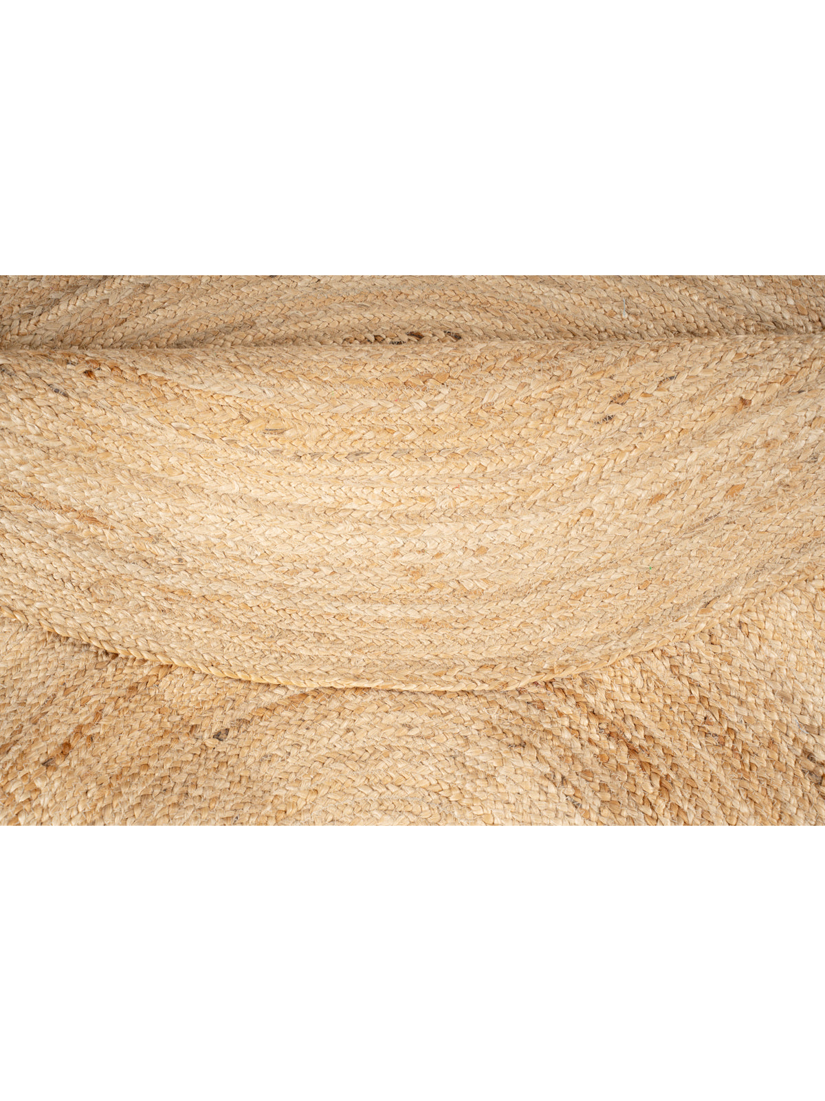 Kabwe round jute rug detail showing the textured jute surface and finishing