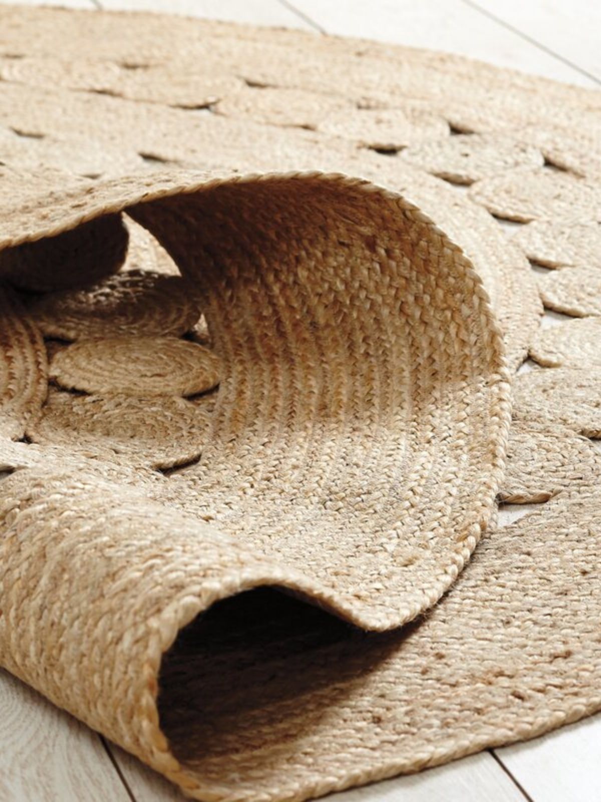 Kidal natural jute braided oval rug jute rug in neutral tones