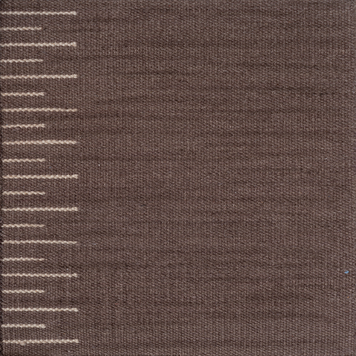 Linear Grid : Ember Bark wool rug product view in brown tones