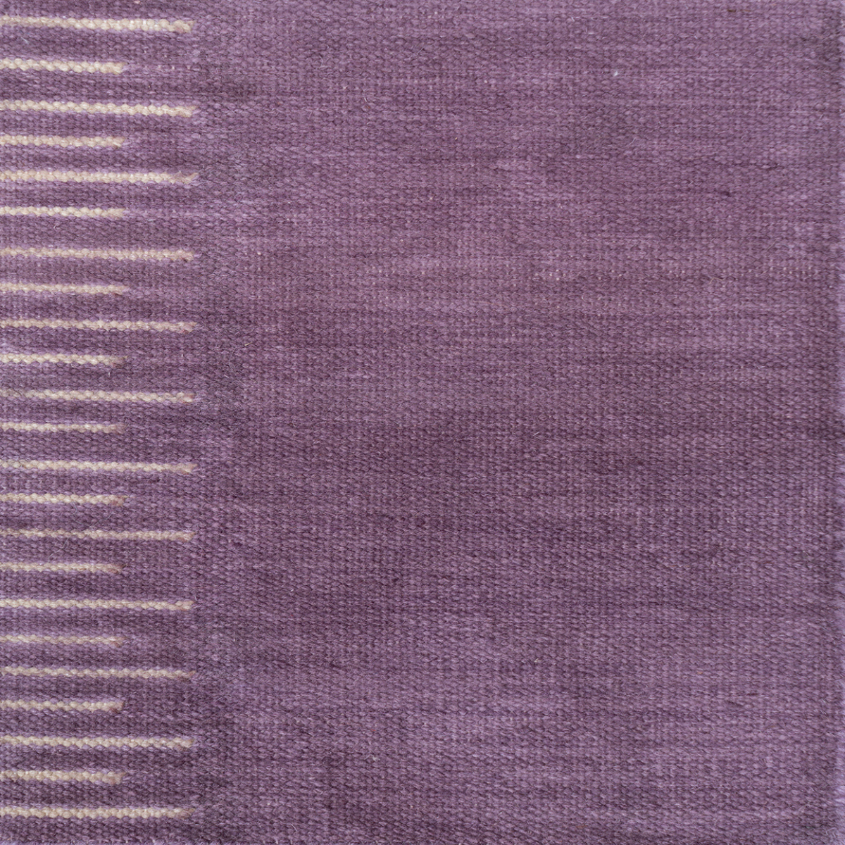 Linear Grid : Mulberry Drift wool rug product view in purple tones