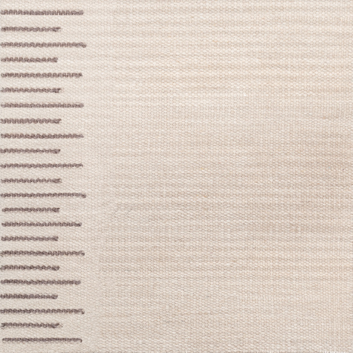 Linear Grid : Oatmeal Horizon wool rug product view in neutral tones