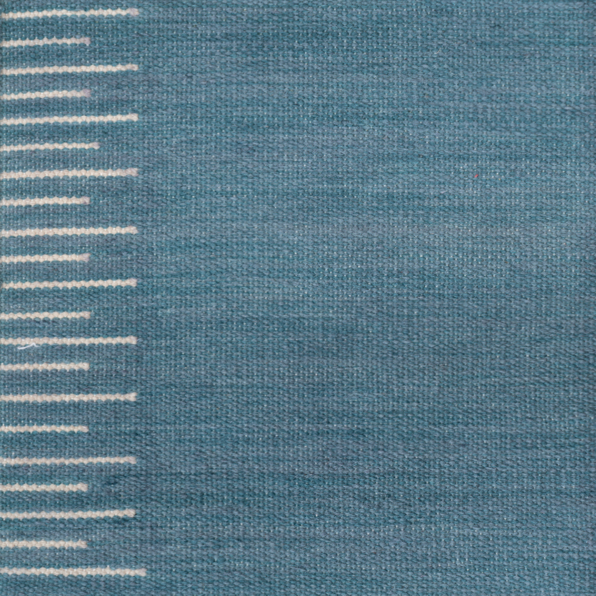 Linear Grid : Slate Tide wool rug in blue tones, overhead view
