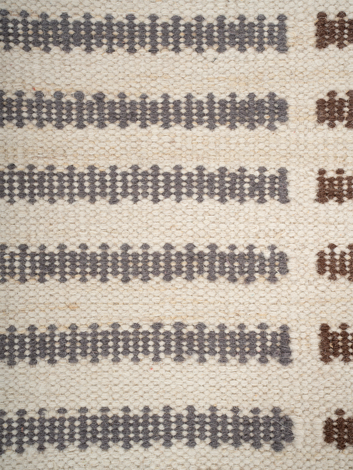 Linear Rhythm Handwoven Wool Rug - additional product view showing the wool rug