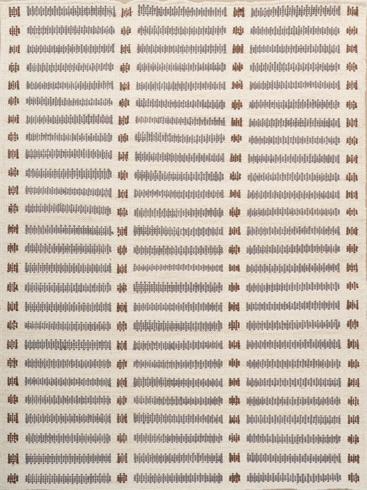 Linear Rhythm Handwoven Wool Rug wool rug in neutral tones