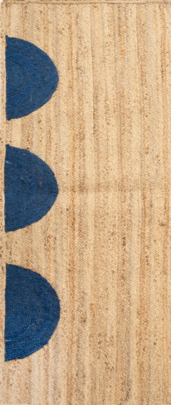 Lira runner rug in hemp
