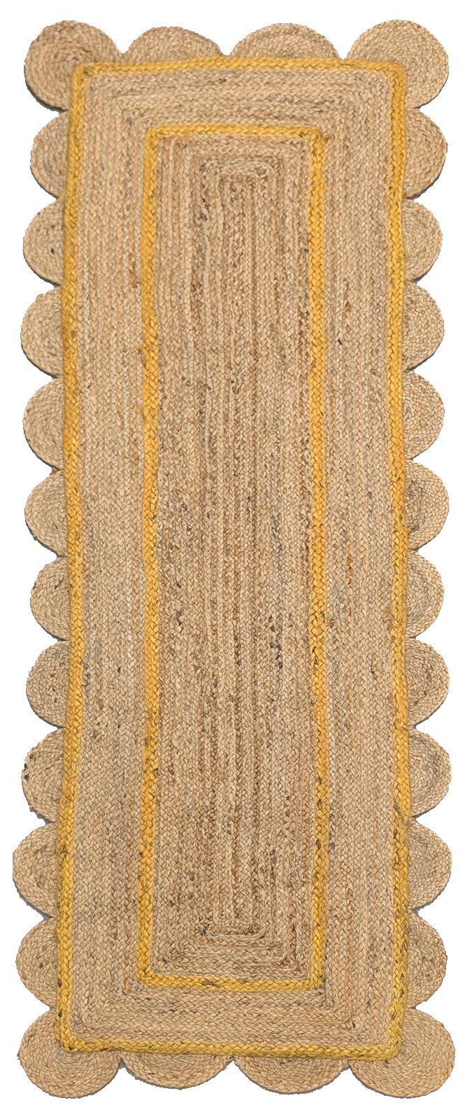 Loko scalloped runner-Yellow in cotton
