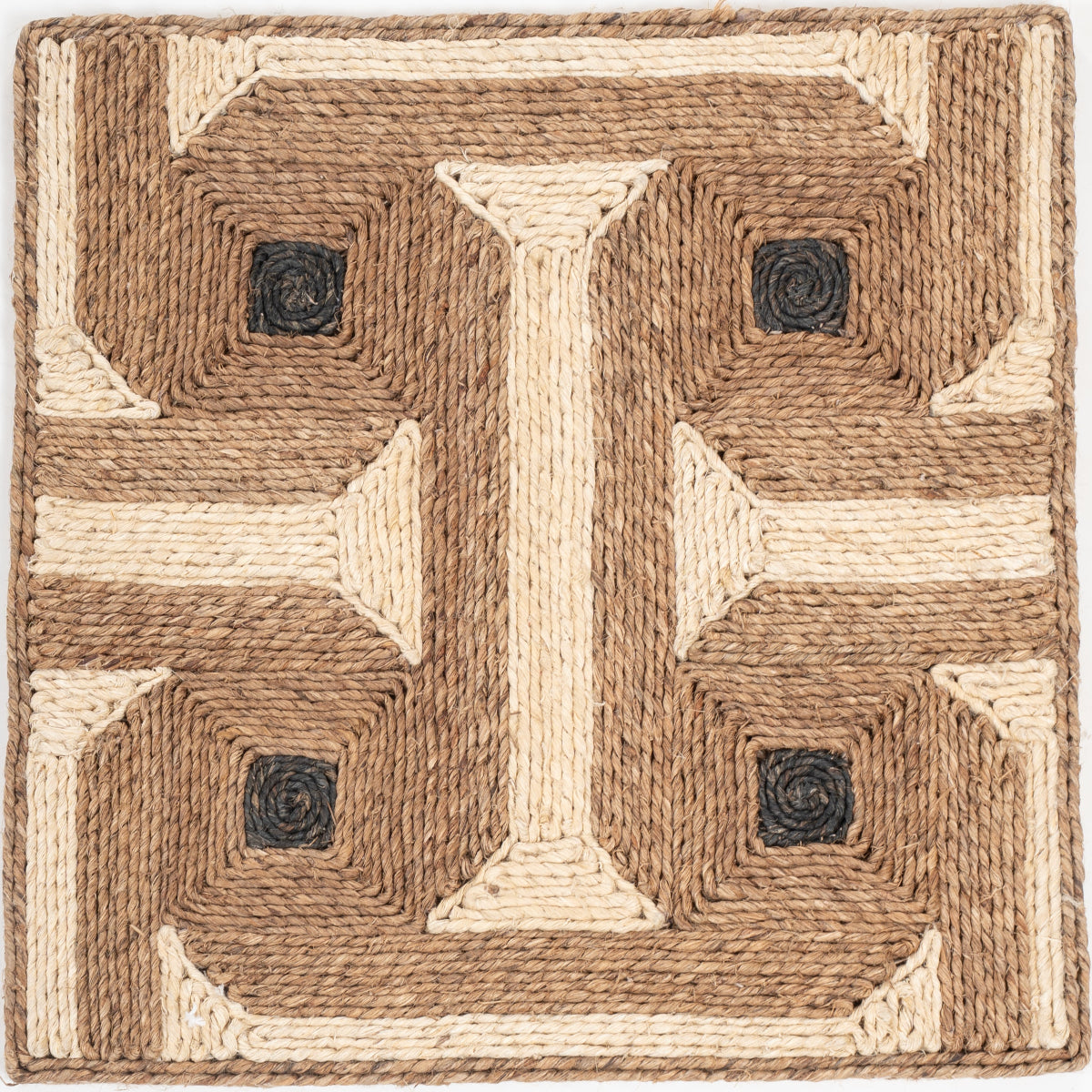 Looma : Bindu mixed fibre rug in neutral tones