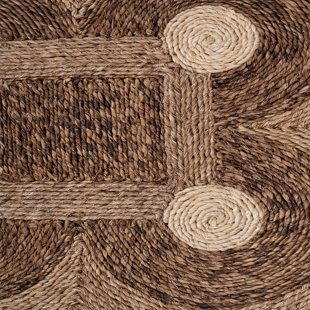 Looma : Cakra close-up weave detail showing the mixed fibre surface