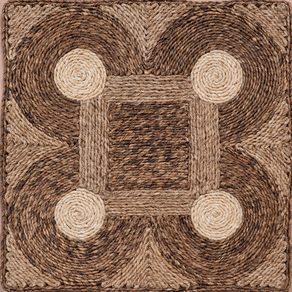 Looma : Cakra mixed fibre rug product view in neutral tones