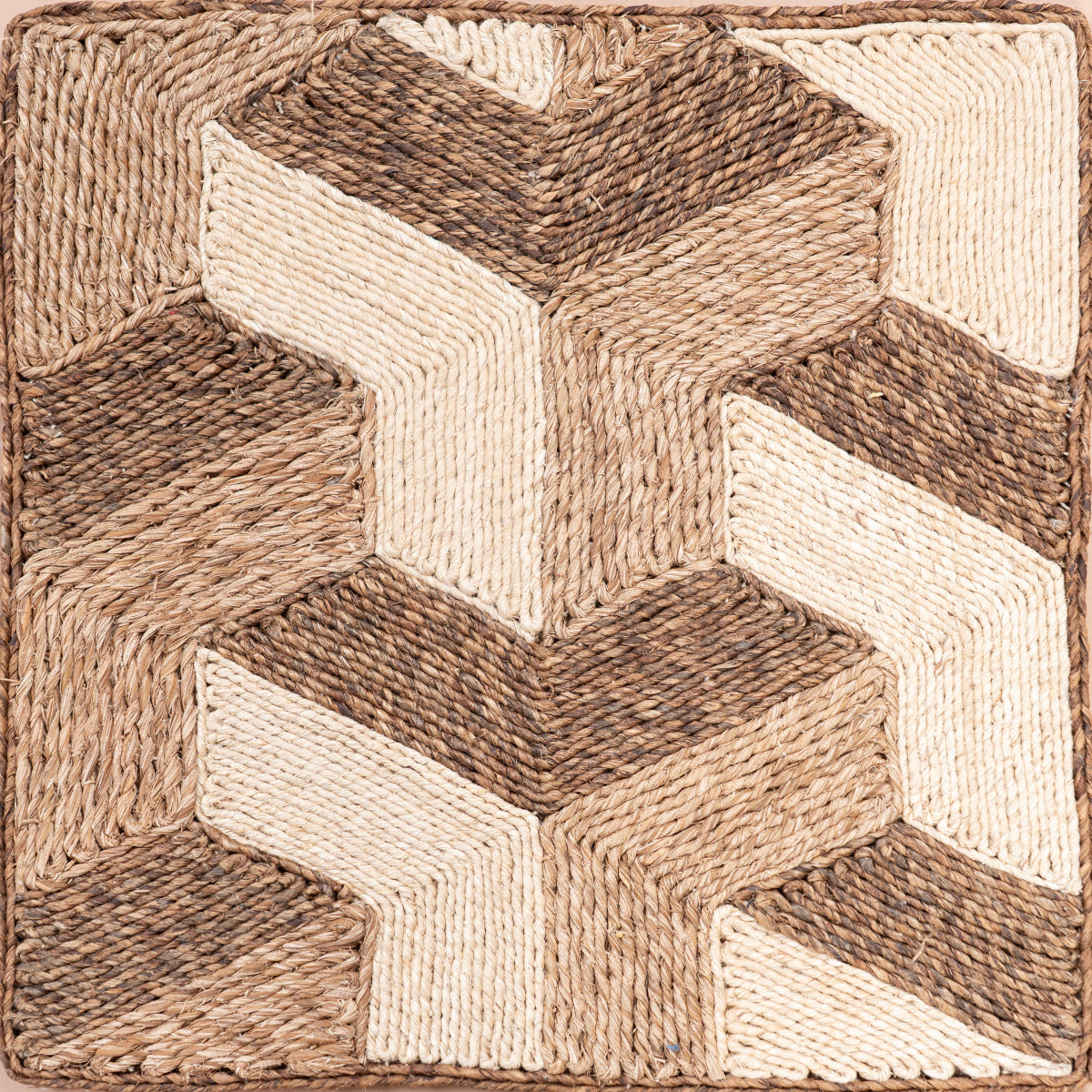 Looma : Ghara mixed fibre rug product view in neutral tones