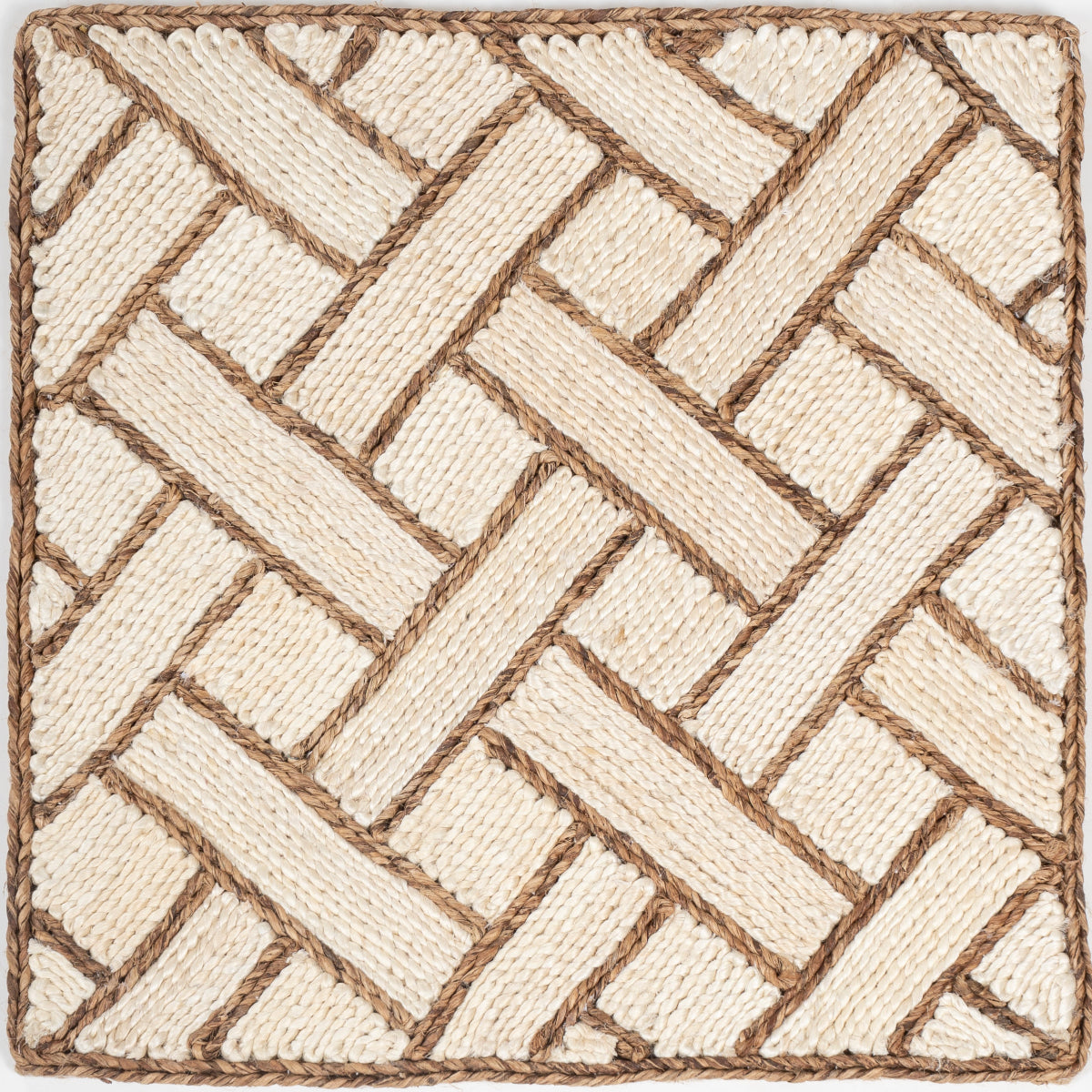 Looma : Jaal mixed fibre rug in neutral tones